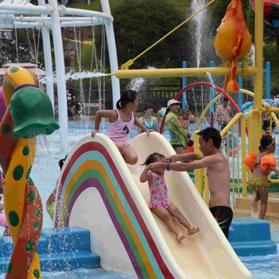 Handelsregenbogen-Brücken-Fiberglas-Wasser-Park-Pool schiebt für Kinder