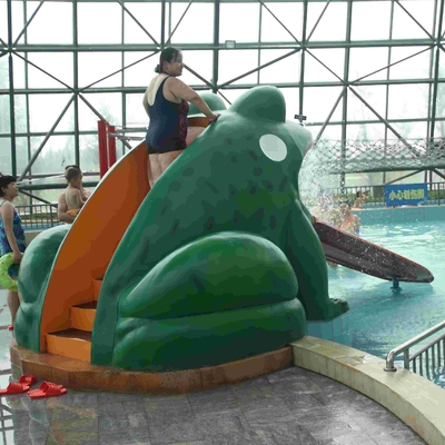 Frosch geformtes Wasser-Pool schiebt, Aqua-Park-Fiberglas-Dia-Wasser-Spiel-Spiele für Wasserpark