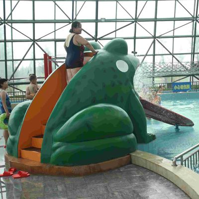 Frosch geformtes Wasser-Pool schiebt, Aqua-Park-Fiberglas-Dia-Wasser-Spiel-Spiele für Wasserpark