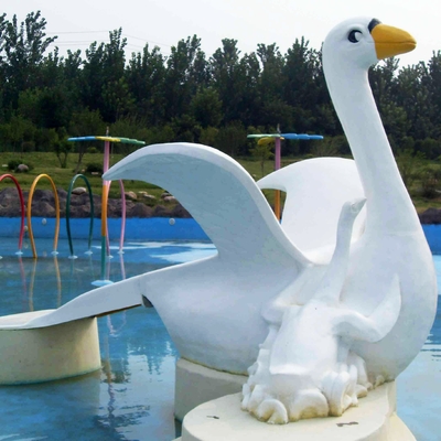 Kundengebundenes Cygnet-Dia-Spiel für Kinder, Fiberglas-kleine Wasser-Pool-Dias