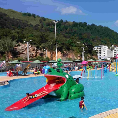Frosch-Form-Wasser-Pool-Dias, Aqua-Park-Fiberglas-kleines Dia für Kinder