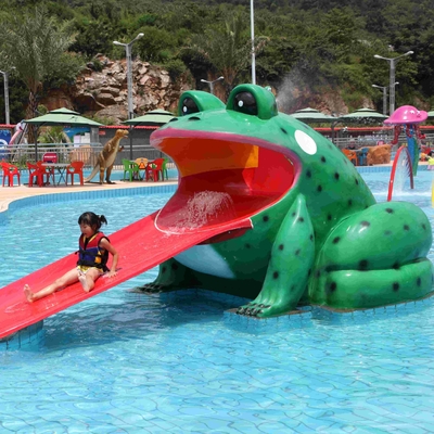 Frosch-Form-Wasser-Pool-Dias, Aqua-Park-Fiberglas-kleines Dia für Kinder