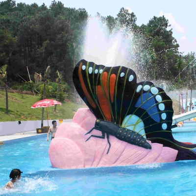 Mehrfarbige kleine Fiberglas-Kinderschmetterlings-Wasser-Pool-Dias besonders angefertigt
