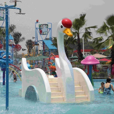 Innen- oder Höckerschwan-Fiberglas-Pool-Dia im Freien, Wasser-Vergnügungspark scherzt Wasserrutsche