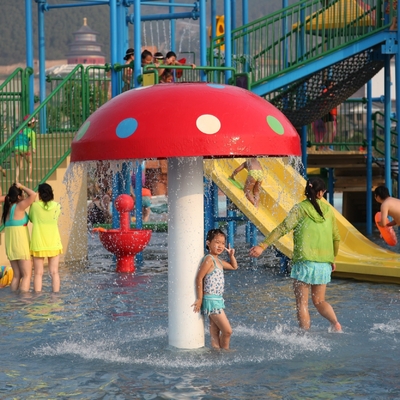 Unterhaltungs-Regenbogen-Pilz im Freien scherzt Wasser-Spielplatz galvanisierten Kohlenstoffstahl