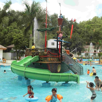 Fiberglas-Aqua-Spiel-Wasser-Park-Ausrüstung, Piraten-Schiff scherzt Wasserrutsche