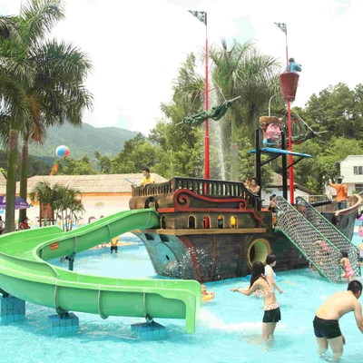 Fiberglas-Aqua-Spiel-Wasser-Park-Ausrüstung, Piraten-Schiff scherzt Wasserrutsche
