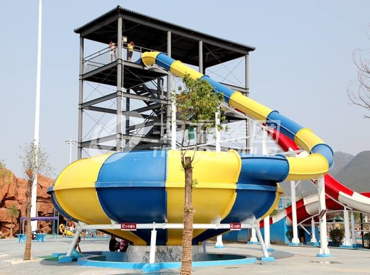 Großer Wasser-Park-Handelsfiberglas-Wasserrutsche, Fiberglas-Pool-Dia