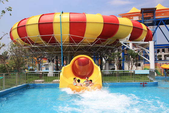 16m Plattform-Spaß-Aqua-Park-Fiberglas-Wasserrutsche-riesige Raum-Wasserrutsche
