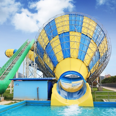 Kundengebundene Superplattform-Höhe der tornado-Fiberglas-Wasserrutsche-14.6m für themenorientierten Wasser-Park