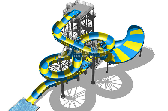 Magische Fliegen-Decken-Fiberglas-Wasserrutsche-Plattform 20m für Freizeitpark-Projekt