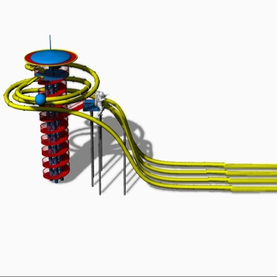 Kommerzielle erwachsene Plastikwasserrutsche von combinantion waterpark Produkt/Fiberglas schieben