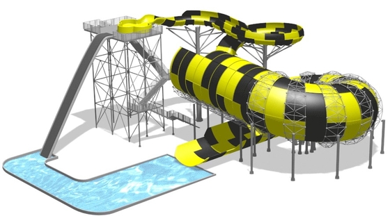 Handelsanakondawasserrutsche für Abenteuerunterhaltung waterpark/Fiberglas-Wasserrutsche