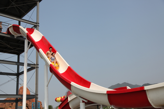 Kundenspezifische Wasserrutsche Funnuy, Vergnügungspark-Bumerang-Aqua-Dia für 2 Menschen Familien-Spaß