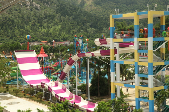 Kundenspezifisches Wasserrutsche-Vergnügungspark-Bumerang-Aqua-Dia im Freien für 2 Menschen