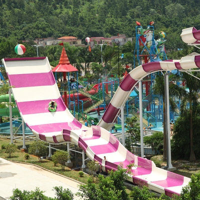 Kundenspezifisches Wasserrutsche-Vergnügungspark-Bumerang-Aqua-Dia im Freien für 2 Menschen
