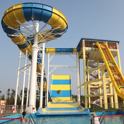 Verbessern Sie Ihren Wasserpark mit langlebigen Wasserrutschen aus Glasfaser für eine spannende Boomerangfahrt