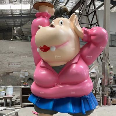 Customized IP Sculpture Fiberglass Vison Waterparks Playground Equipment Spray mushroom Aqua Play For Amusement Park Games