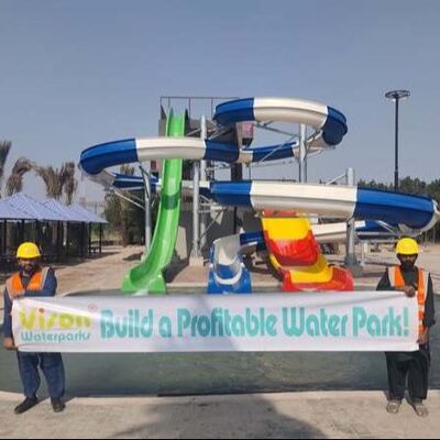 Fünf-Sterne-Hotel Resort Toboggan Glasfaser Wasserrutsche mit 21m*15m*8m Größe für Vergnügungsparks