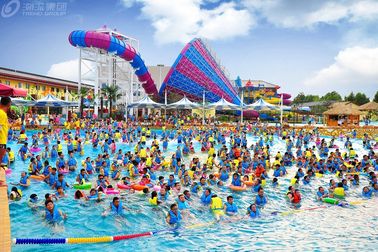 Kommerzielle Trompeten Glasfaser Wasserrutschen für Familien / Wasservergnügungsparkfahrten