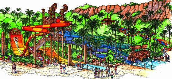 Begriffsentwurf Waterpark, Wasser-Parks entwerfen,/kundengebundene Wasser-Park