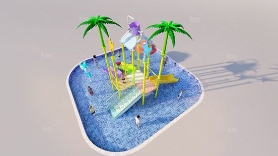 6.3m*6.3m*4.5m Ozean-Stil-Themen-Aqua-Spielplatz mit 12-Monats-Garantie für nasse Spielfläche