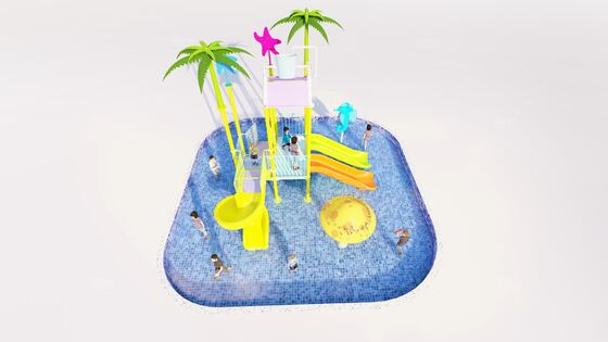 6.3m*6.3m*4.5m Ozean-Stil-Themen-Aqua-Spielplatz mit 12-Monats-Garantie für nasse Spielfläche