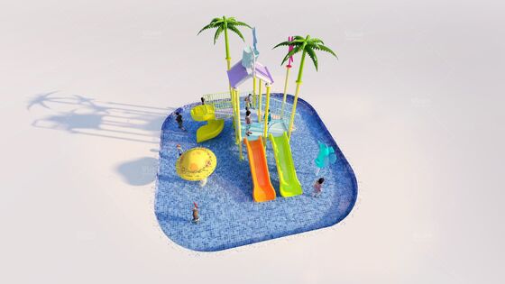6.3m*6.3m*4.5m Ozean-Stil-Themen-Aqua-Spielplatz mit 12-Monats-Garantie für nasse Spielfläche