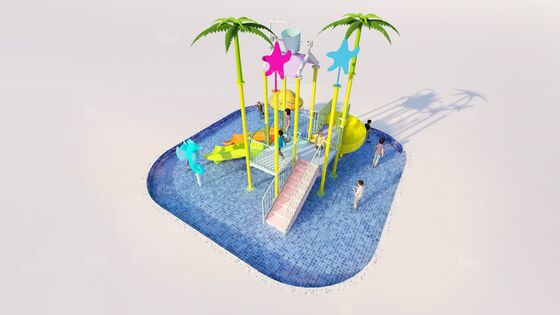 6.3m*6.3m*4.5m Ozean-Stil-Themen-Aqua-Spielplatz mit 12-Monats-Garantie für nasse Spielfläche