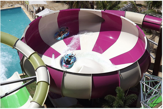 Bowl Water Slide with 13.5m Platform Height, 480-Person Capacity, and Hot-Dip Galvanized Steel Structure