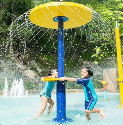 Kinderspielgeräte für Wasserspaß mit feuerverzinkter Stahlkonstruktion, korrosionsbeständiger Glasfaser-Wasserrutsche und Flachwasser-Sicherheitsdesign