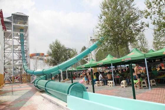 Loop Water Slide with 16m Platform Height, 120-Person Capacity, and Hot-Dip Galvanized Steel Structure