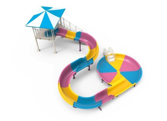 Kinderfreundliche Schüssel-Wasserrutsche mit sanfter Drehung für Eltern-Kind-Attraktion