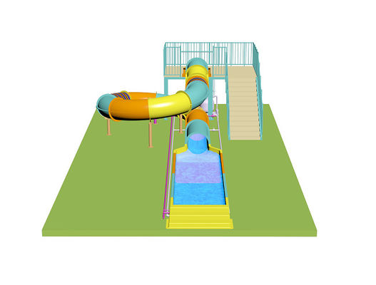 Kinder-Schließrutsche Wasserrutschen für den Aquapark Glasfasermaterial