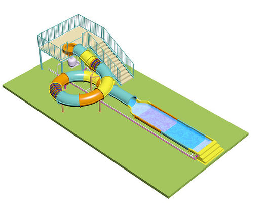Kinder-Schließrutsche Wasserrutschen für den Aquapark Glasfasermaterial
