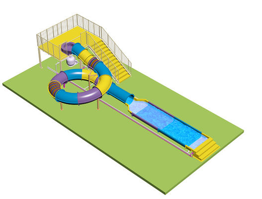 Kinder-Schließrutsche Wasserrutschen für den Aquapark Glasfasermaterial