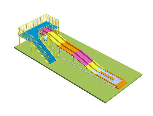 Kinder-Regenbogen-Wasserrutschen für den Aquapark aus Glasfaser